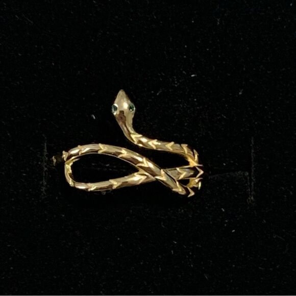 18kĀ overā925āSterlingāSilverāsnakeāRing - Picture 7 of 9